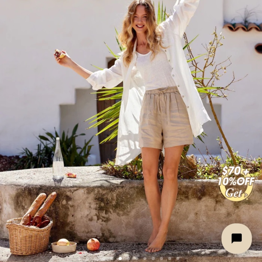 NWT Graecove Linen Overshirt